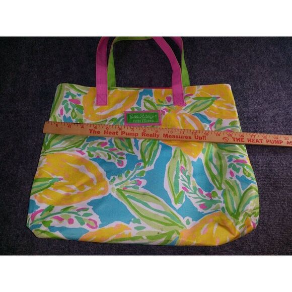 Lilly Pulitzer By Estee Lauder Floral Tote Bag Canvas Bag Multicolor Boho - Picture 7 of 7